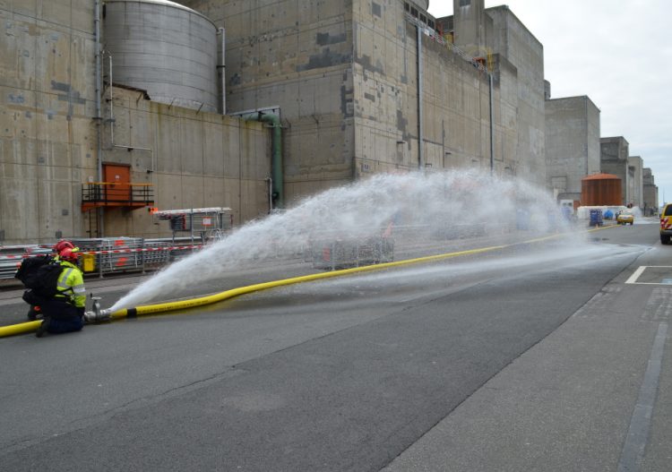 Exercice de sécurité pour la FARN à la centrale de Gravelines