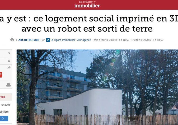Un logement social nantais imprimé en 3D avec un robot