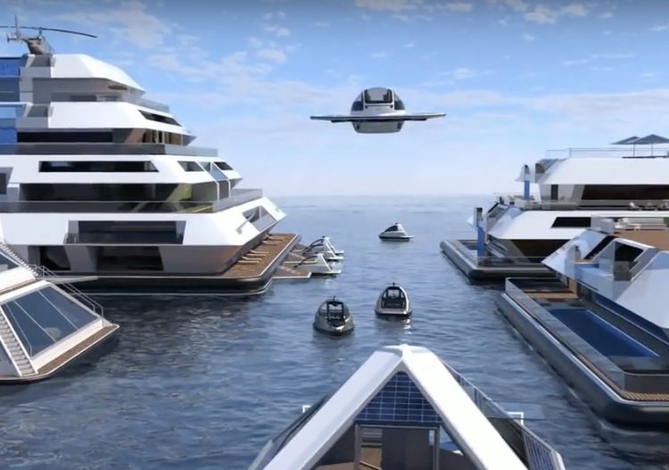 Une ville flottante inspirée des pyramides mayas