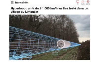 Le train subsonique Hyperloop à l&rsquo;essai dans le Limousin