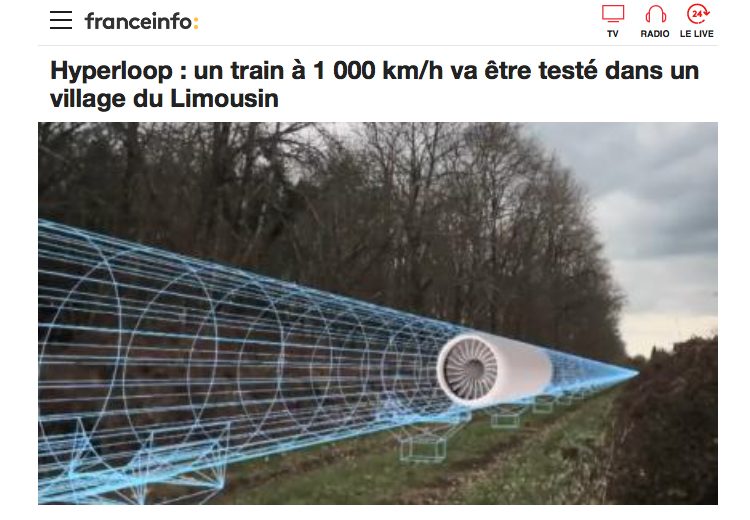 Le train subsonique Hyperloop à l&rsquo;essai dans le Limousin