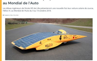 Mondial de l&rsquo;Auto : le bolide solaire conçu par des étudiants lillois